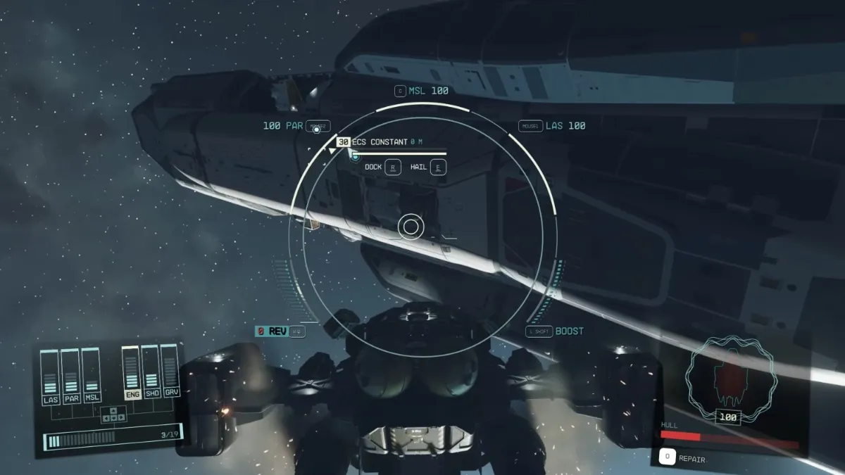 Player docking to the ECS Constant in Starfield
