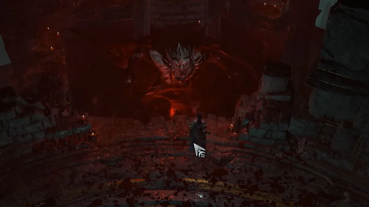 Player fighting Lord Zir endgame boss in Diablo 4 Season 2