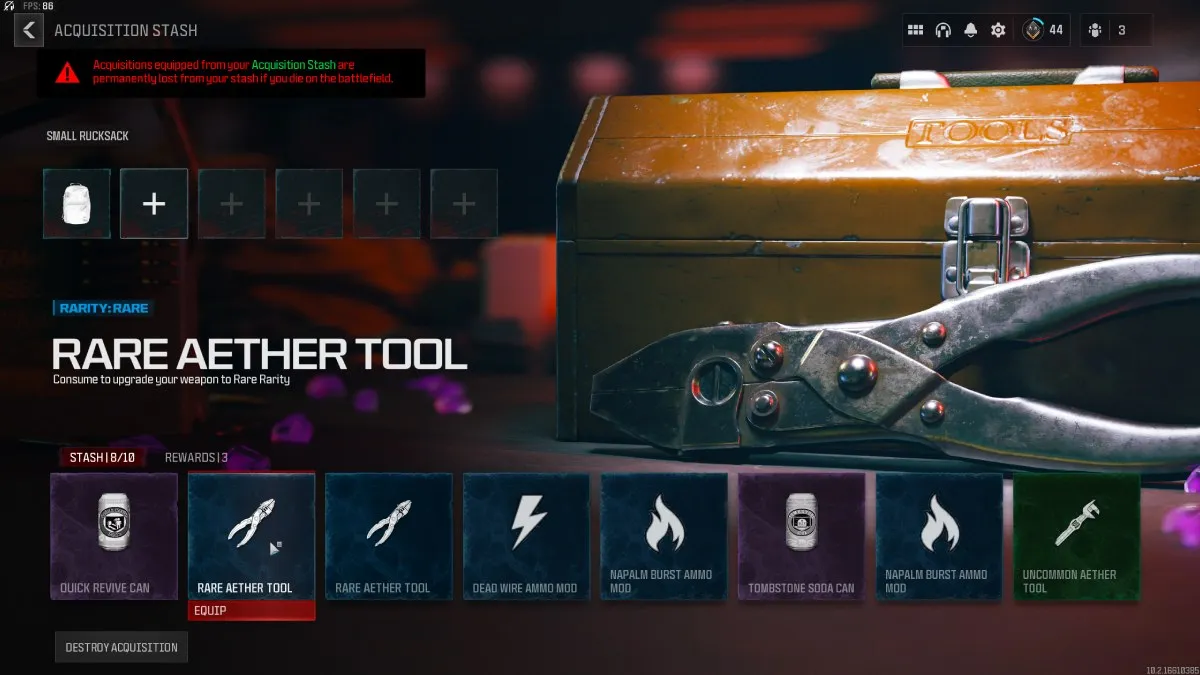 Aether Tools and Ammo Mods in MW3 Zombies