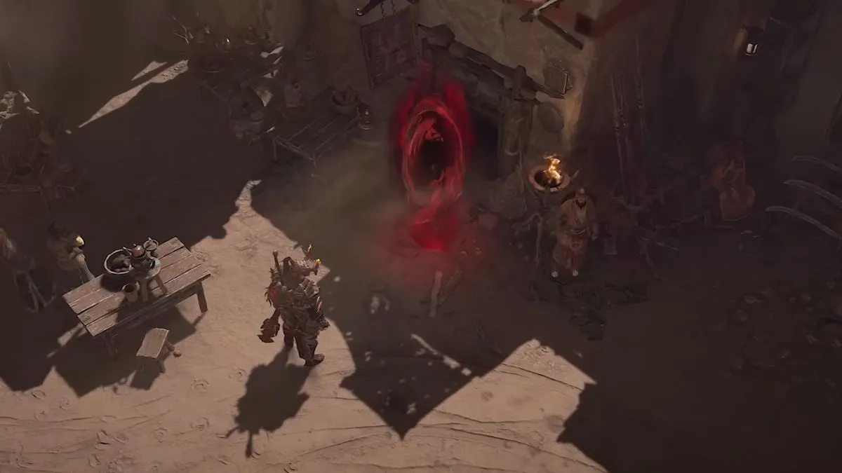 Blood Portal for the Abattoir of Zir in Ked Bardu in Diablo 4 Season 2