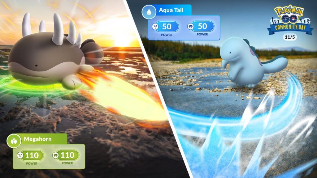 Clodsire Megahorn and Quagsire Aqua Tail Featured Attacks in Pokemon GO