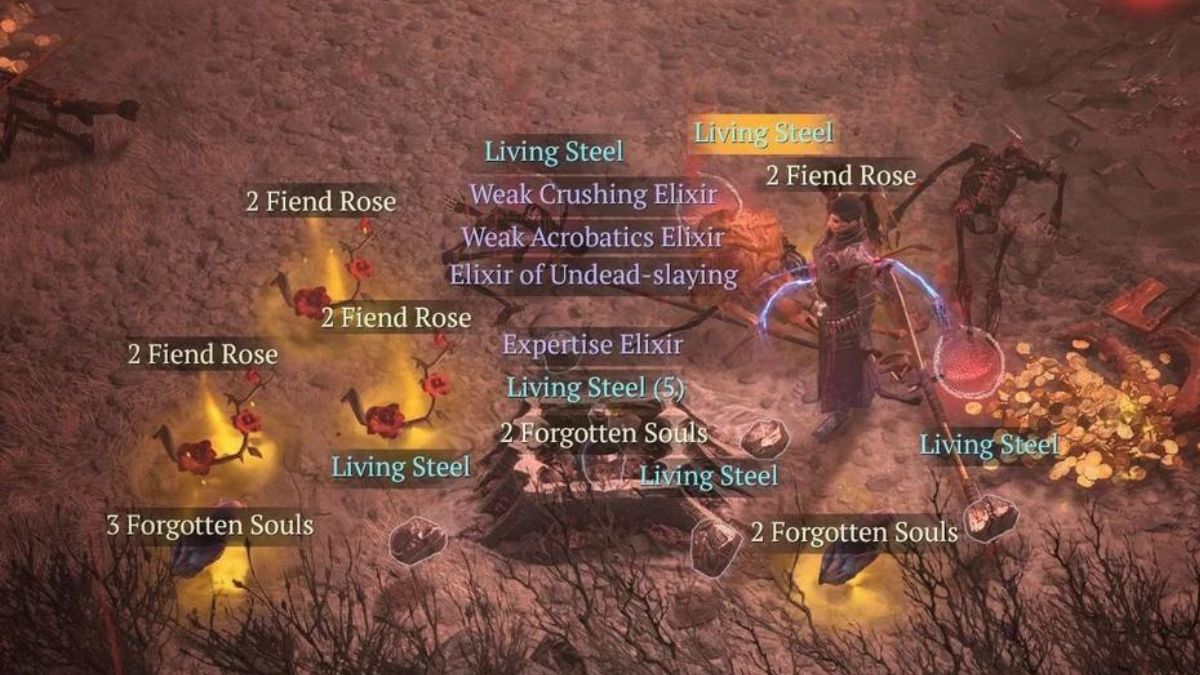 Người chơi mở Rương Life Steel trong Hell's Tides và nhận được 10 Life Steel sau Hotfix 3 của Diablo 4 Patch 1.2.2