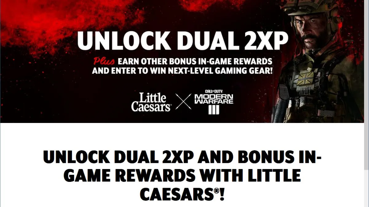 Dual 2xp for Little Ceasar's MW3 rewards
