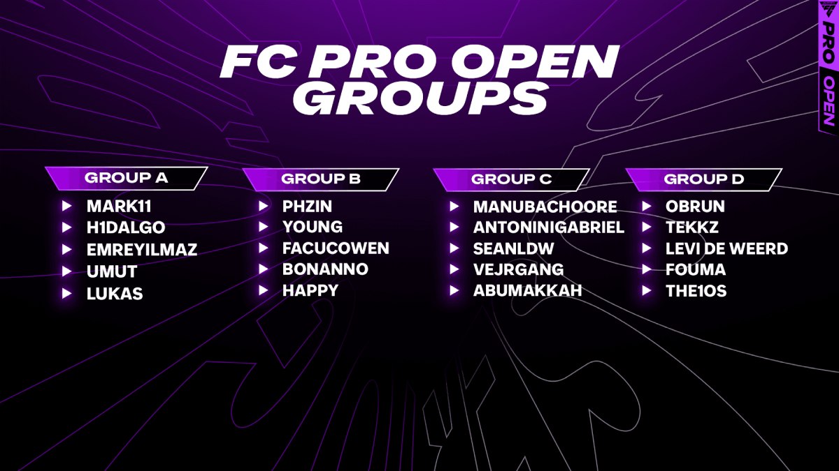 FC Pro Open Groups