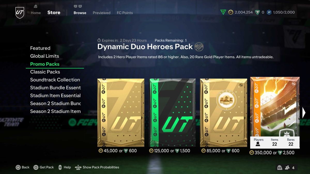 FC 24 Dynamic Duo Heroes Pack in Store