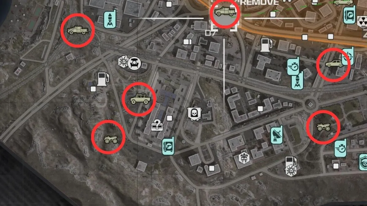 Highlighting vehicle icons in the Tac-Map in MWZ