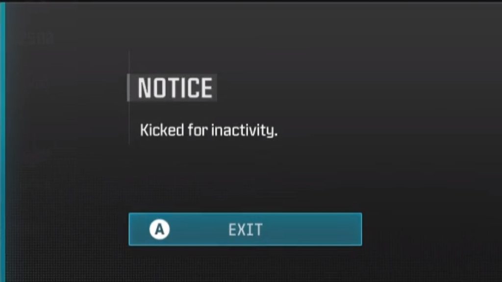 MW3 Kicked For Inactivity