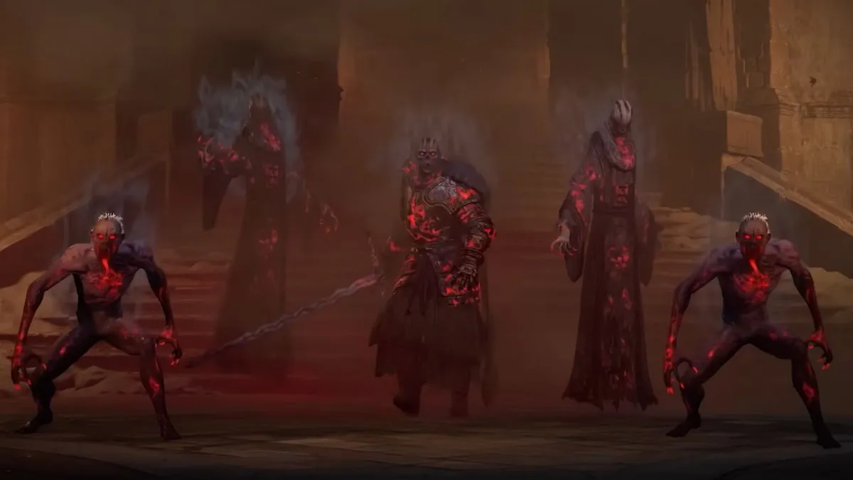 Monsters in the Abattoir of Zir dungeon in Diablo 4 Season 2