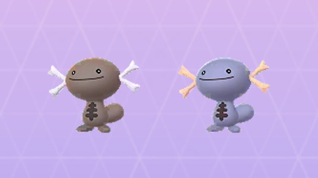 Normal and Shiny Paldean Wooper Pokemon GO