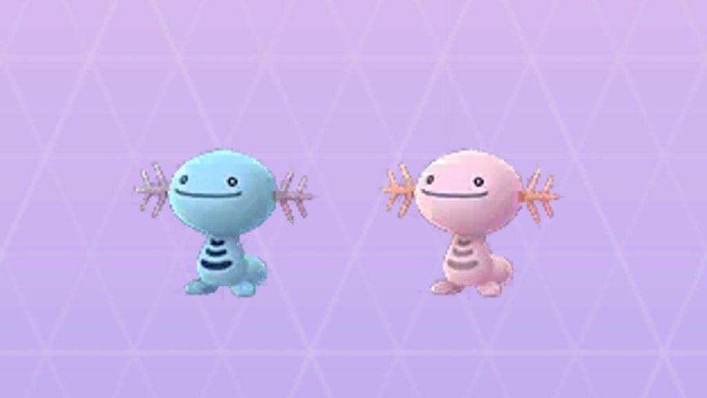 Normal and Shiny Wooper Pokemon GO