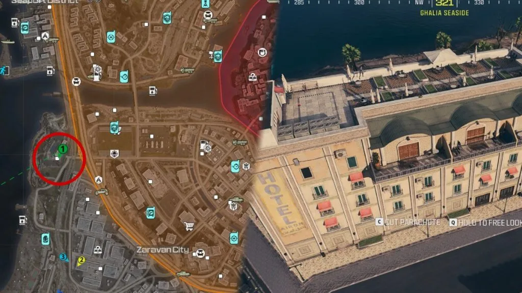The Rook Hotel Location in MW3 Zombies