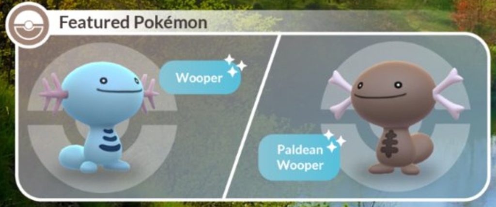 Wooper and Paldean Wooper in Pokemon GO