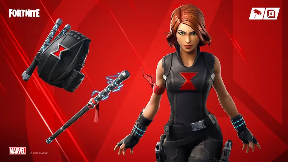 fortnite black widow outfit and items