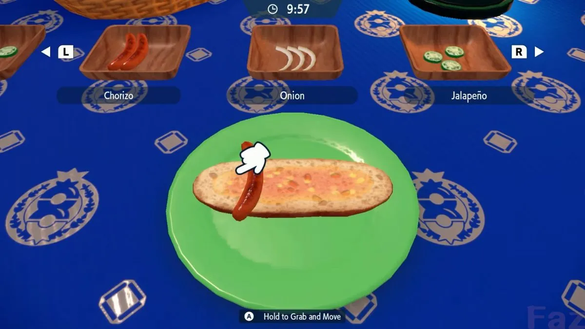 Assembling super spicy sandwich in Crispin's Elite Trial in The Indigo Disk Pokemon Scarlet & Violet