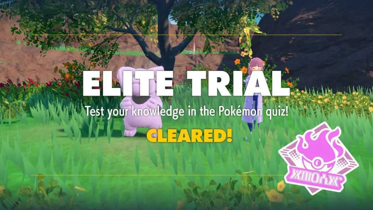 Cleared Lacey's Elite Trial in Pokemon Scarlet Violet