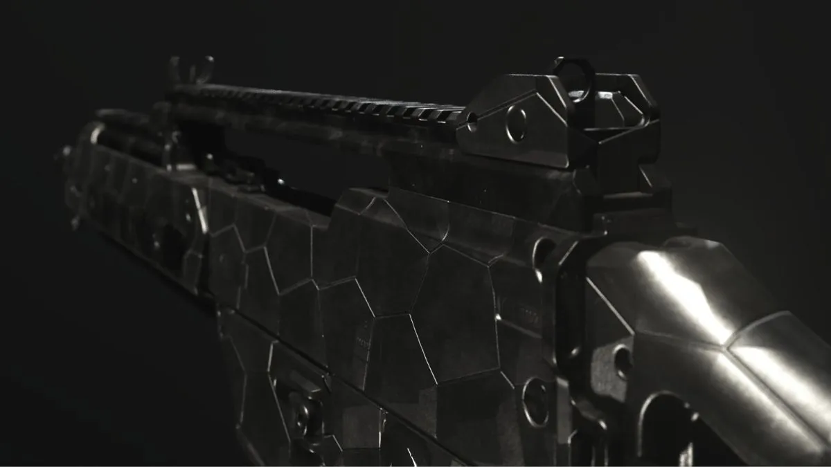 Close up of Forged Camo skin for the MTZ-556 in MW3