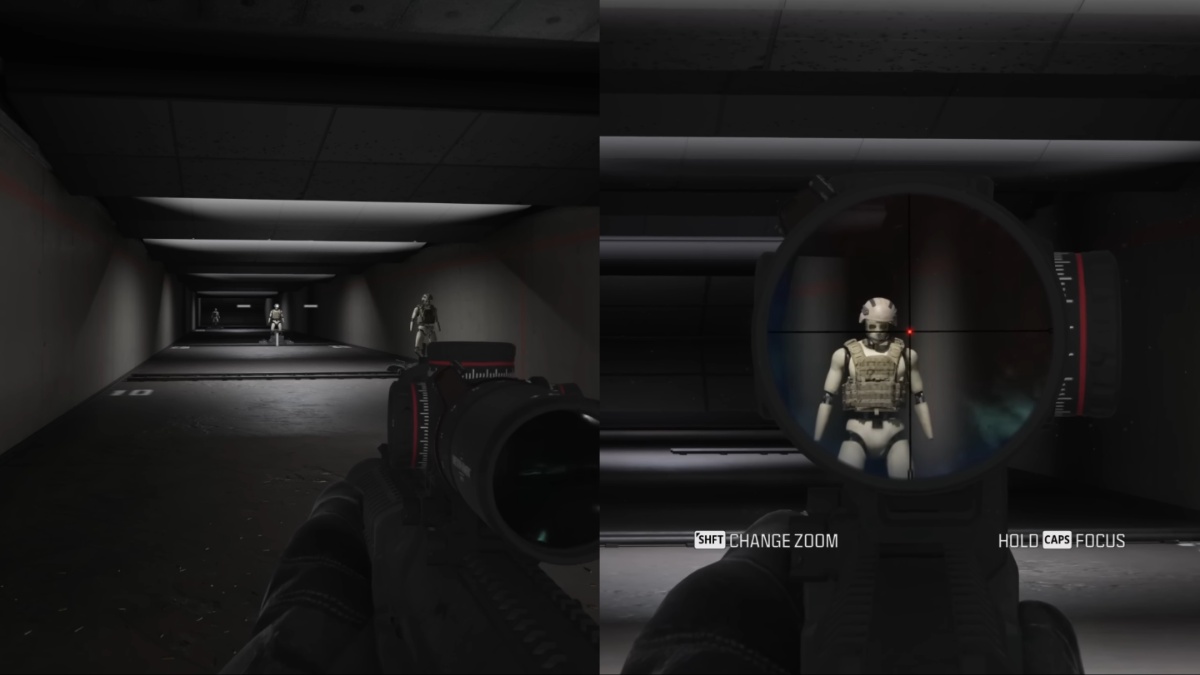 Collage showing aim sway while ads in MW3