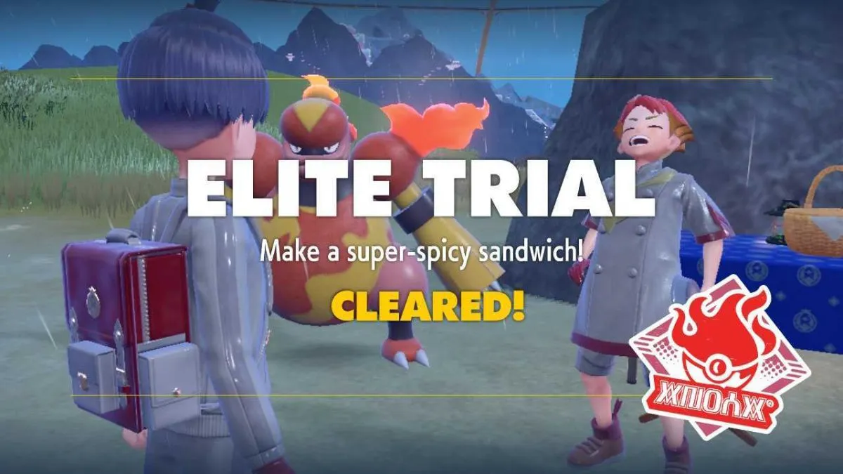 Crispin's Elite Trial cleared screen in The Indigo Disk Pokemon Scarlet & Violet