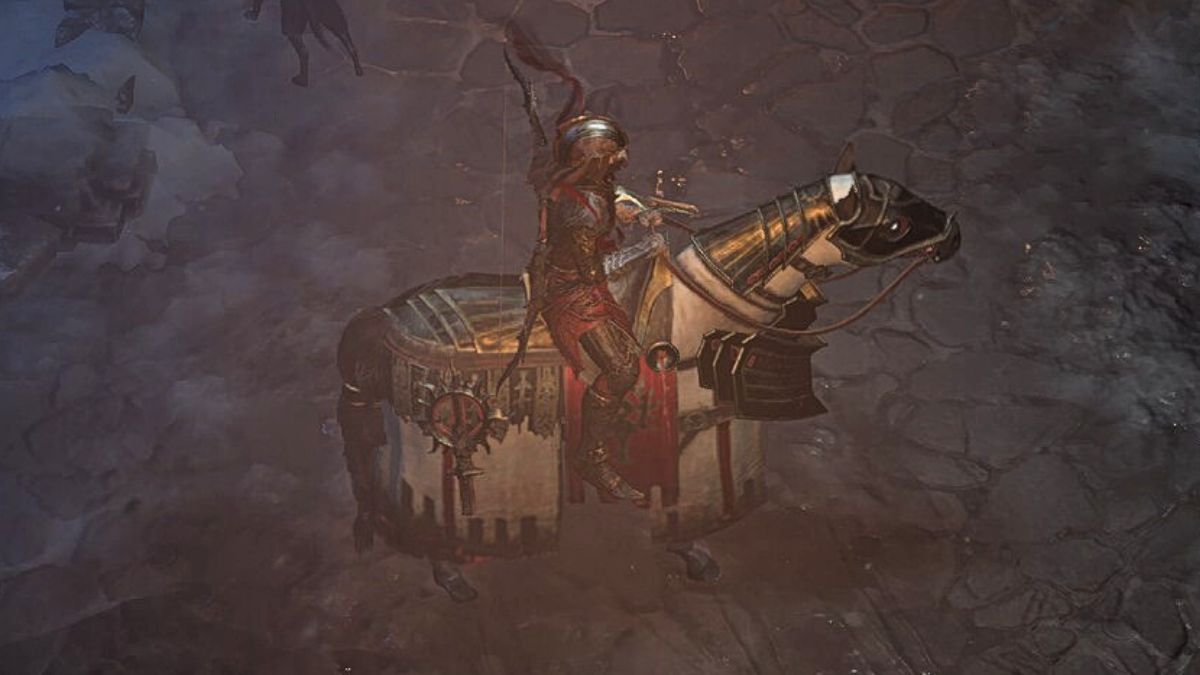 Dragoon's Mount Armor Bundle in-game in Diablo 4
