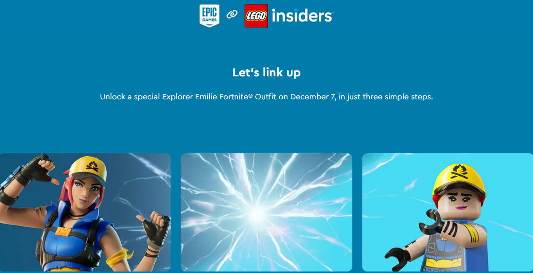 Link Epic Games to LEGO for Explorer Emilie Outfit