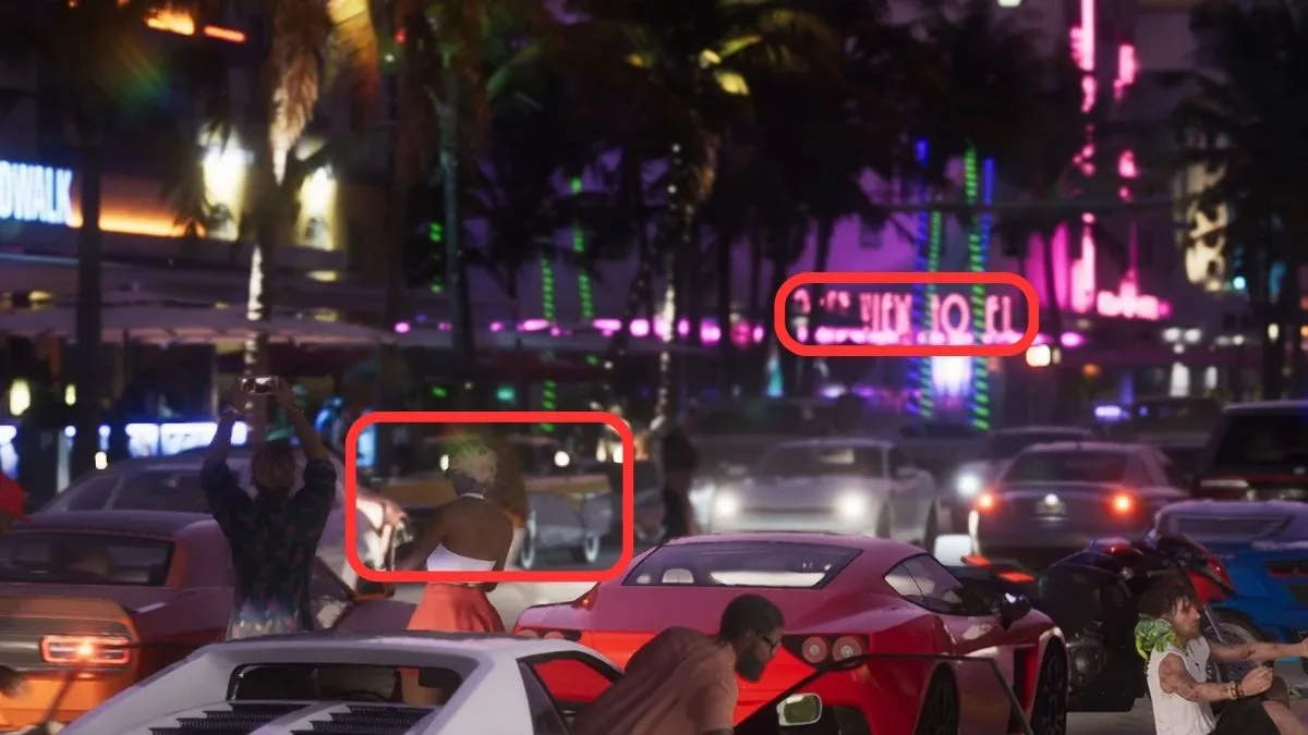 Ocean View Hotel and yellow vintage car in GTA 6 Trailer 1