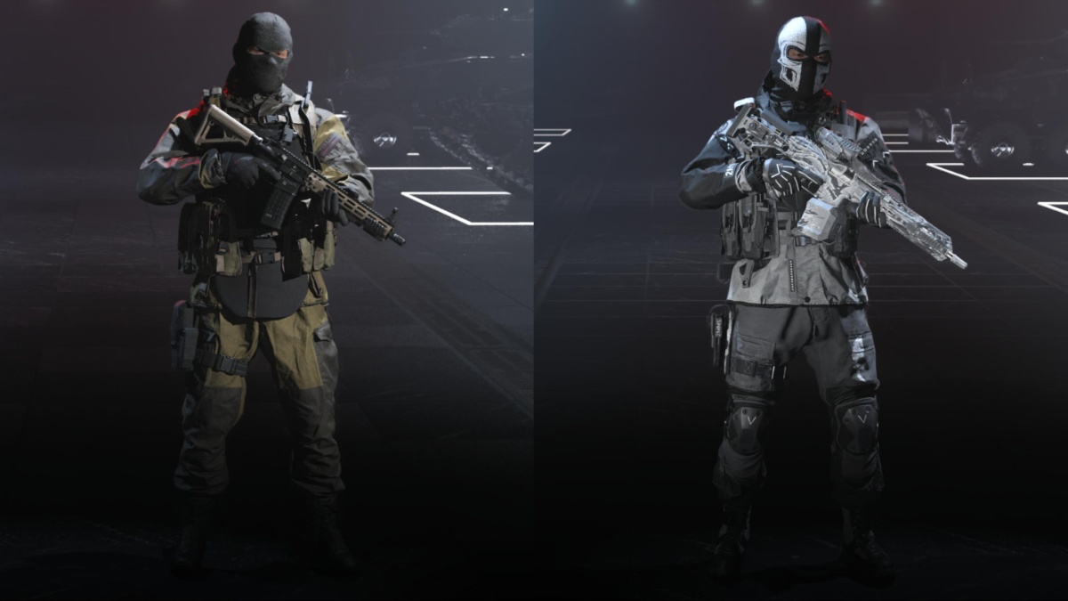 Thirst and Null & Void Shadow Operator skin comparison in MW3