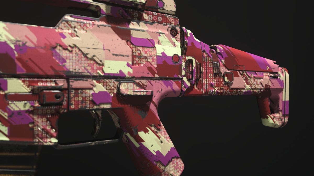 Close up of Coherence Camo Stock in MW3