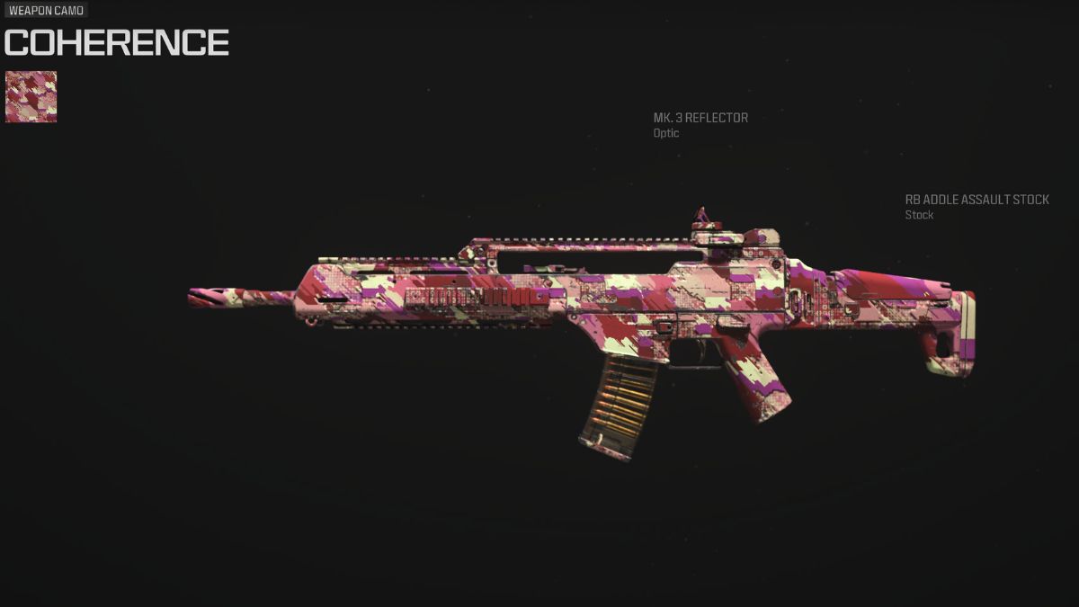 Coherence Camo in menu in MW3