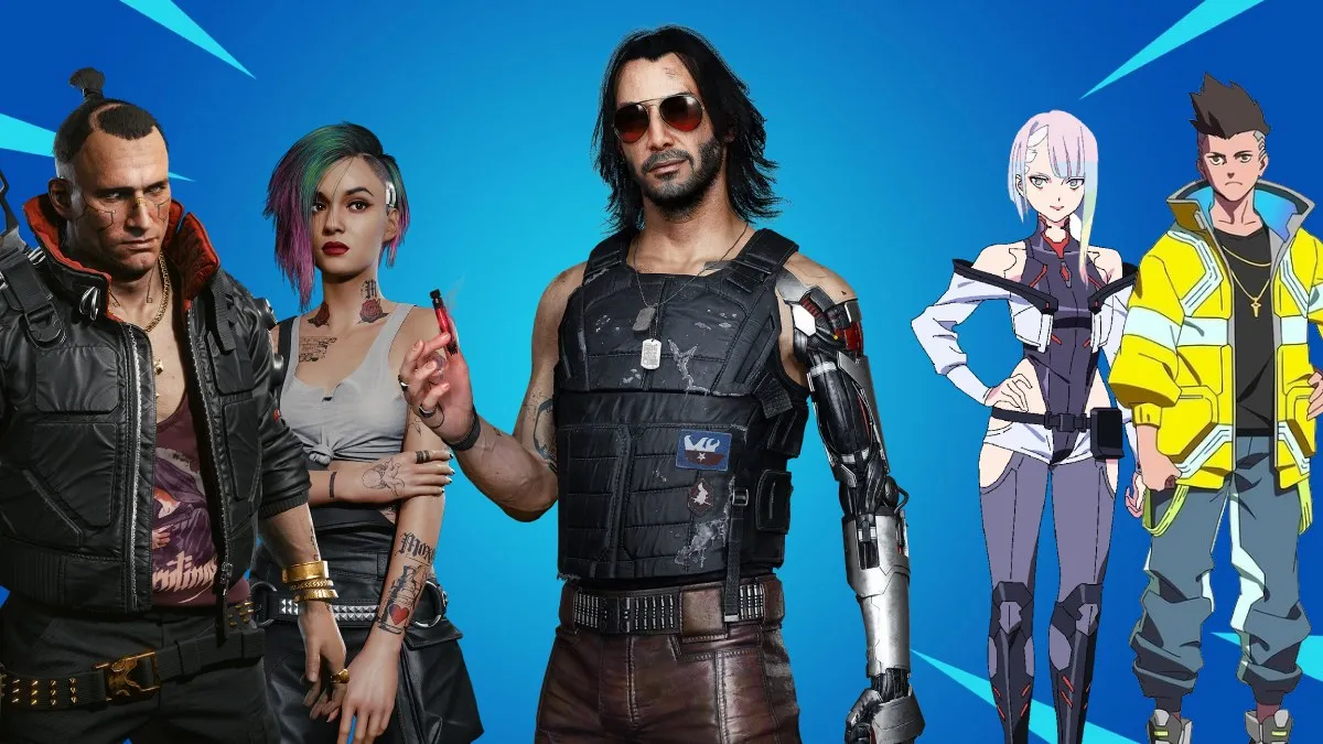 Cyberpunk 2077 characters in Fortnite