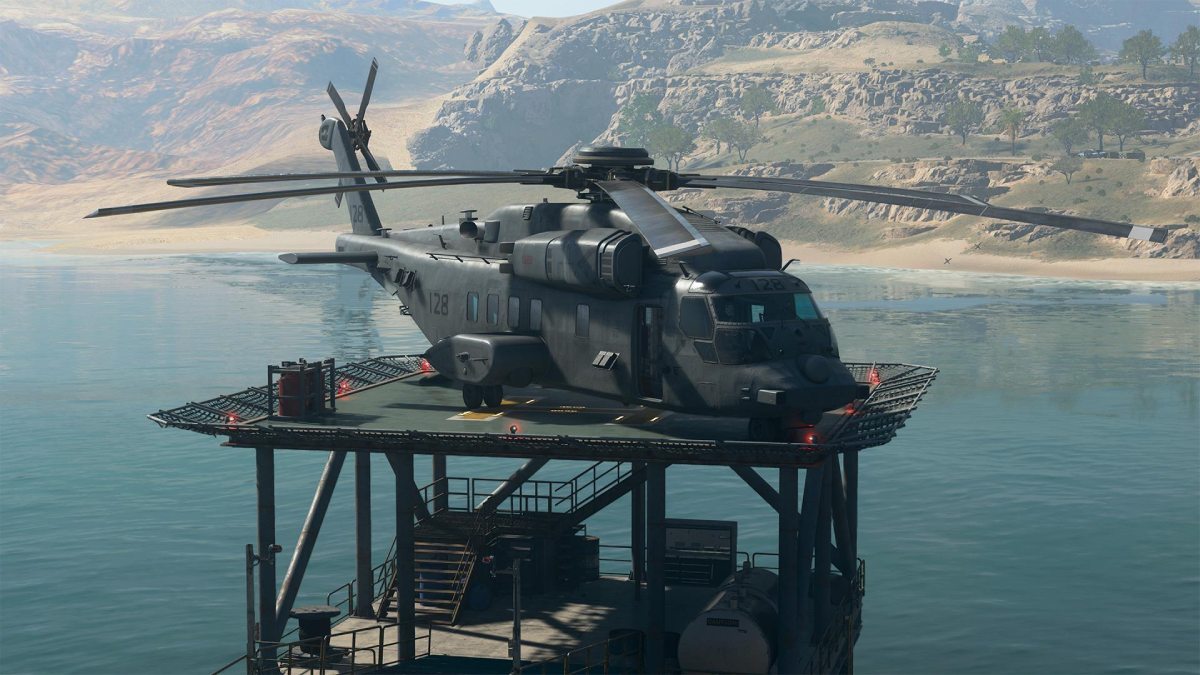 Helicopter in Warzone Exfil