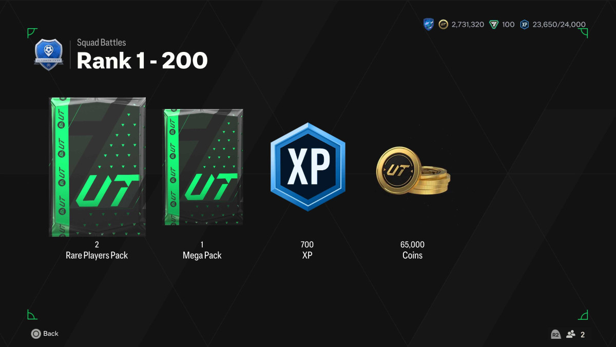 Top 200 Squad Battles Rewards
