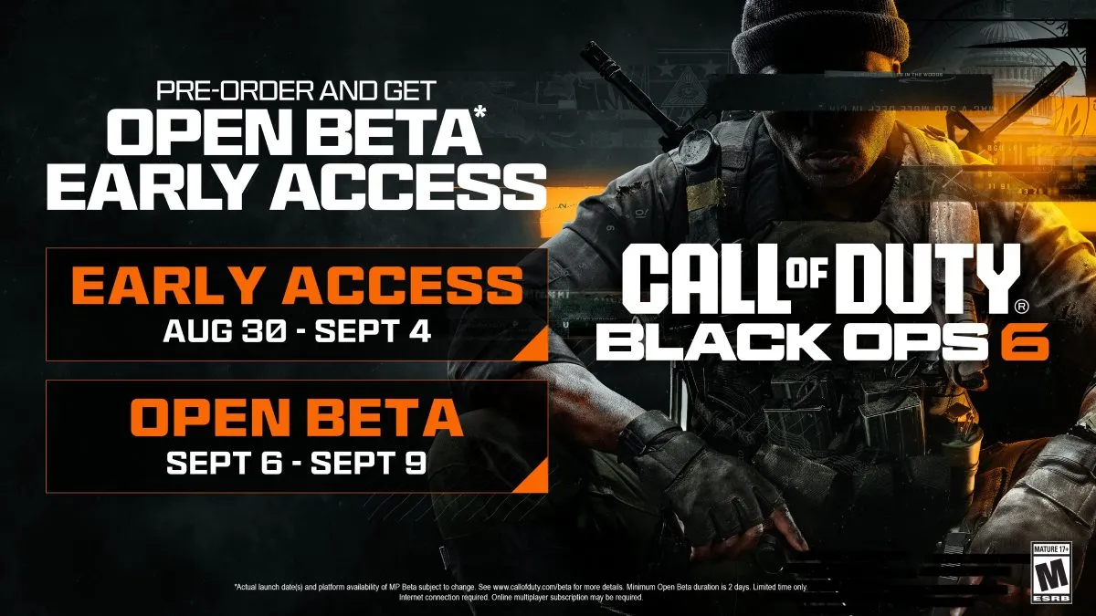 Call of Duty Black Ops 6 Beta Access Dates