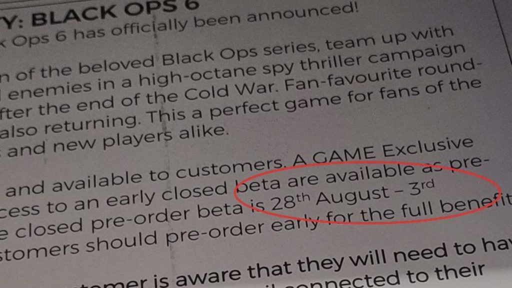 black ops 6 xbox beta key