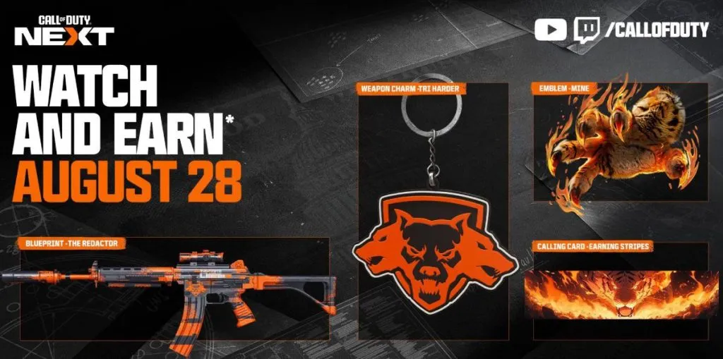 COD NEXT Stream Rewards Black Ops 6