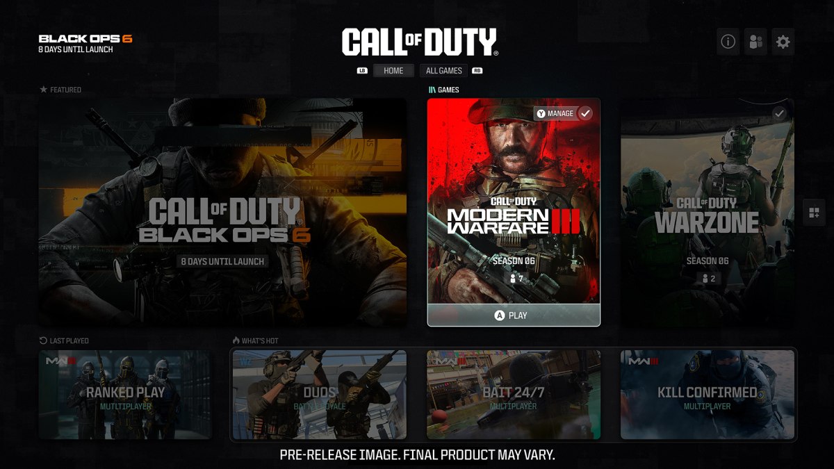 Call of Duty Application New UI