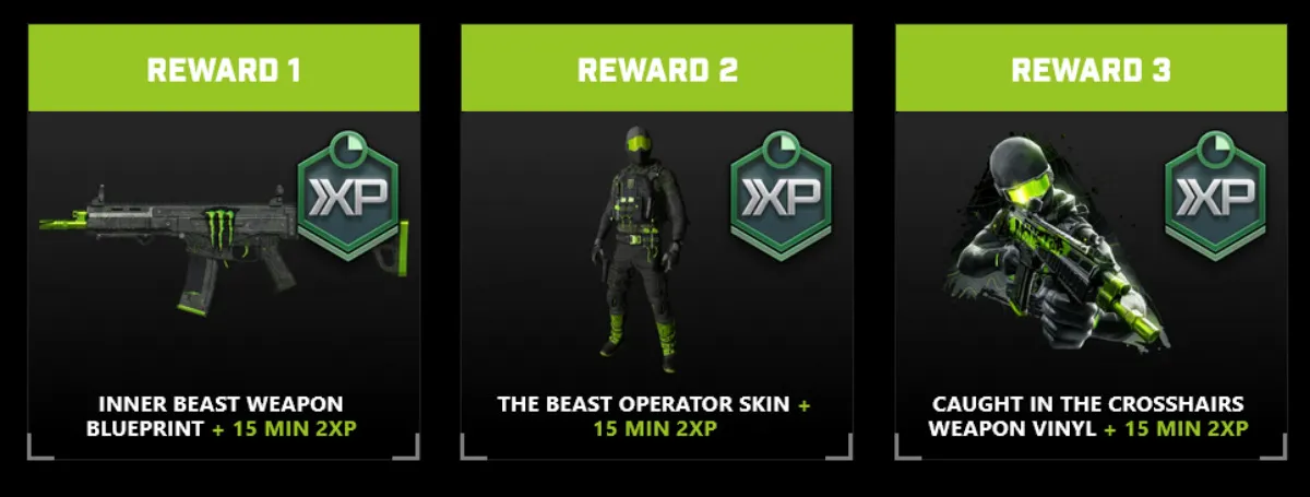 MW3 Monster Energy Rewards