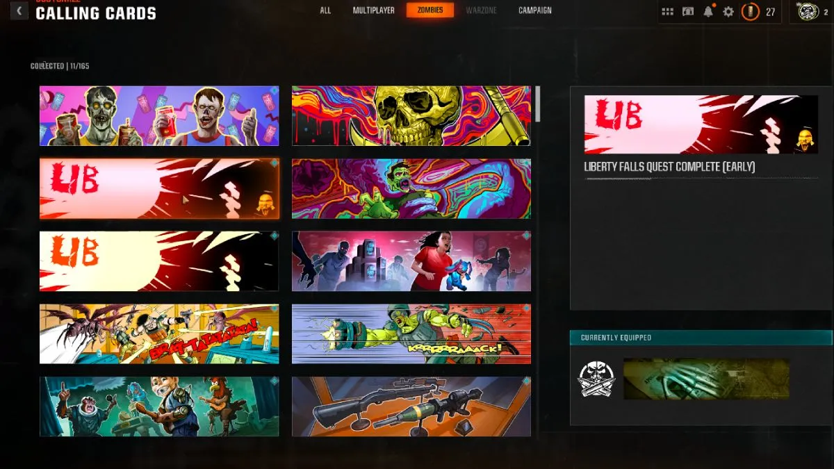 Liberty Falls Animated Calling Card Black Ops 6