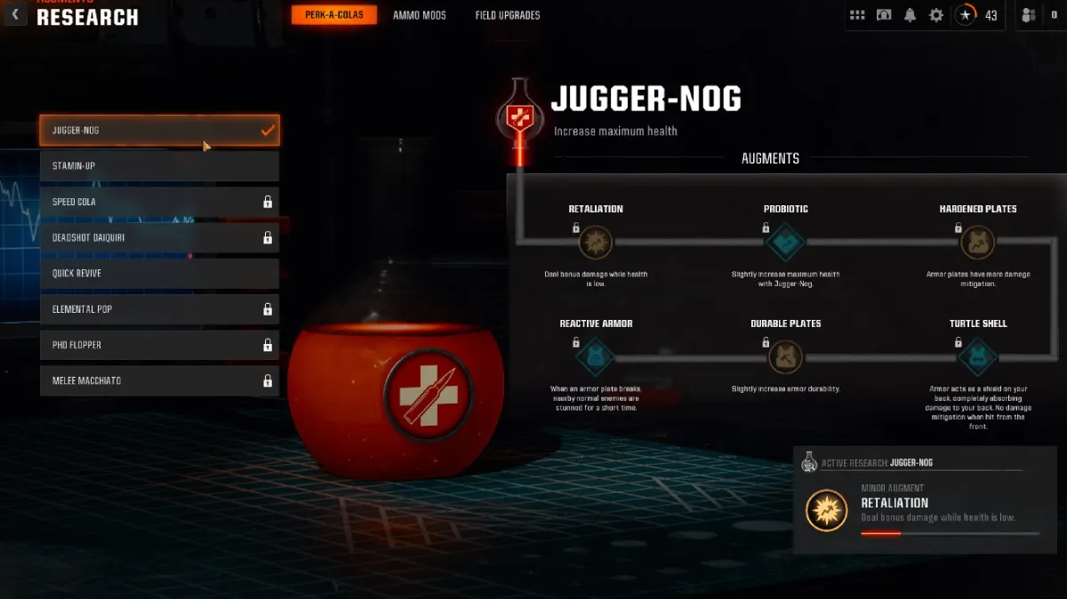 Researching Juggernog Augment Black Ops 6