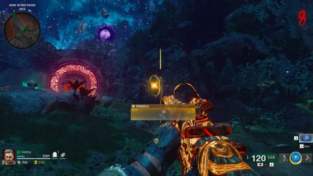 Monocle in Black Ops 6 Zombies The Tomb