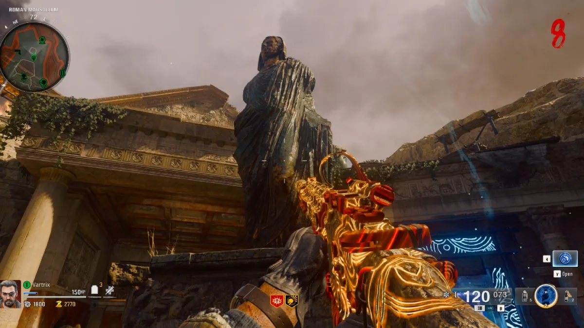 Statue with Head in Black Ops 6 Zombies The Tomb